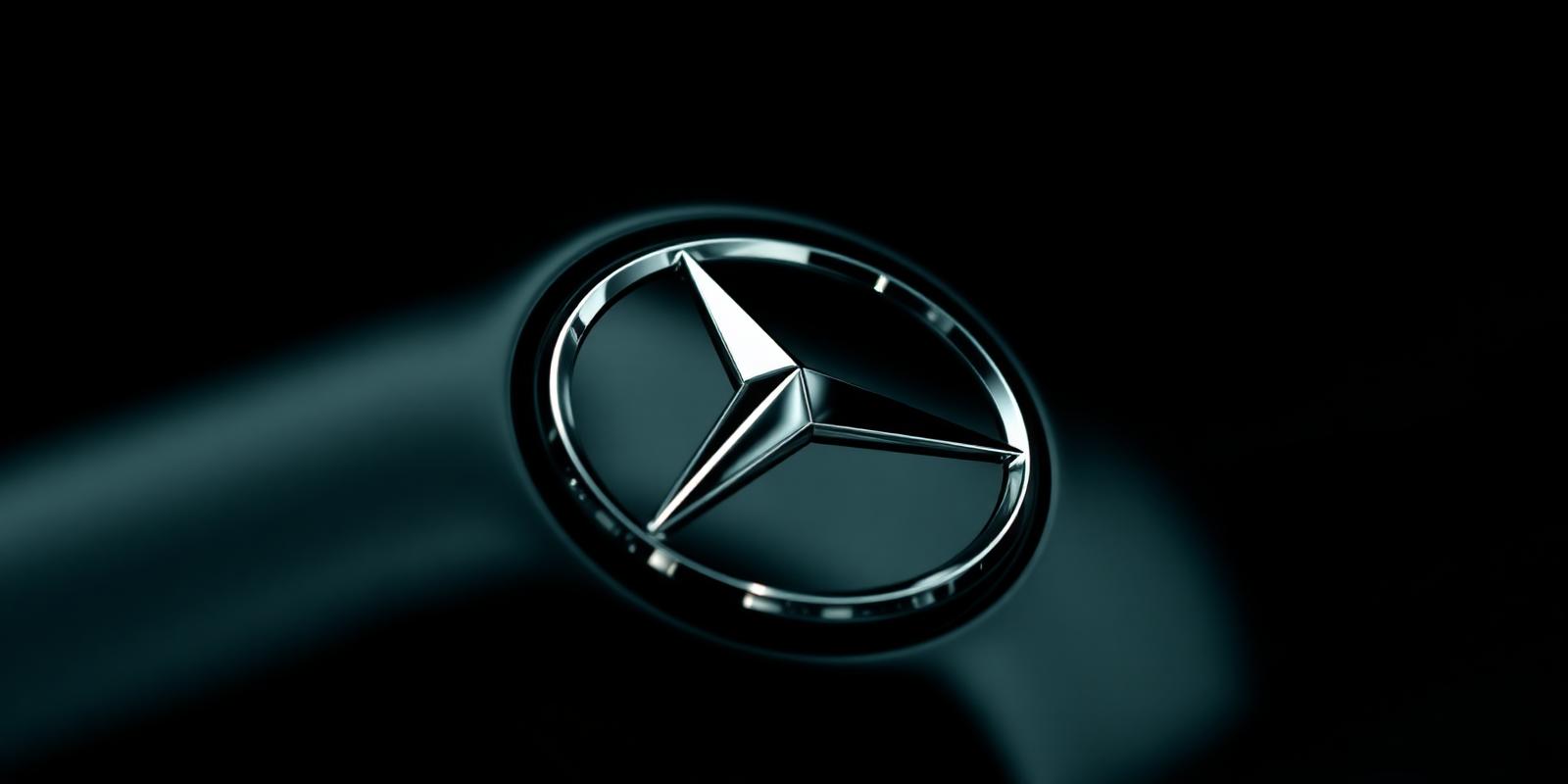 Mercedes-Benz emblem close-up