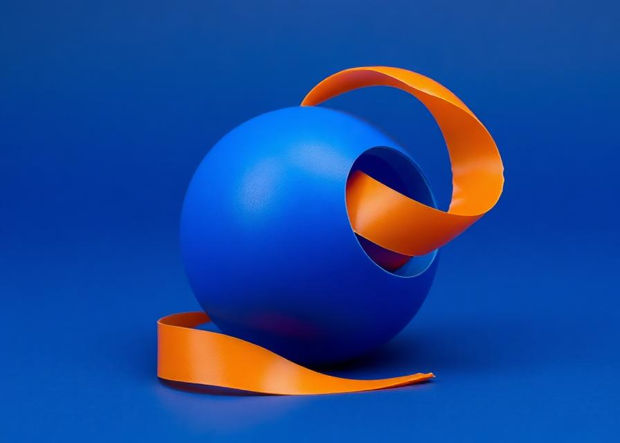 Blue ball with orange peel